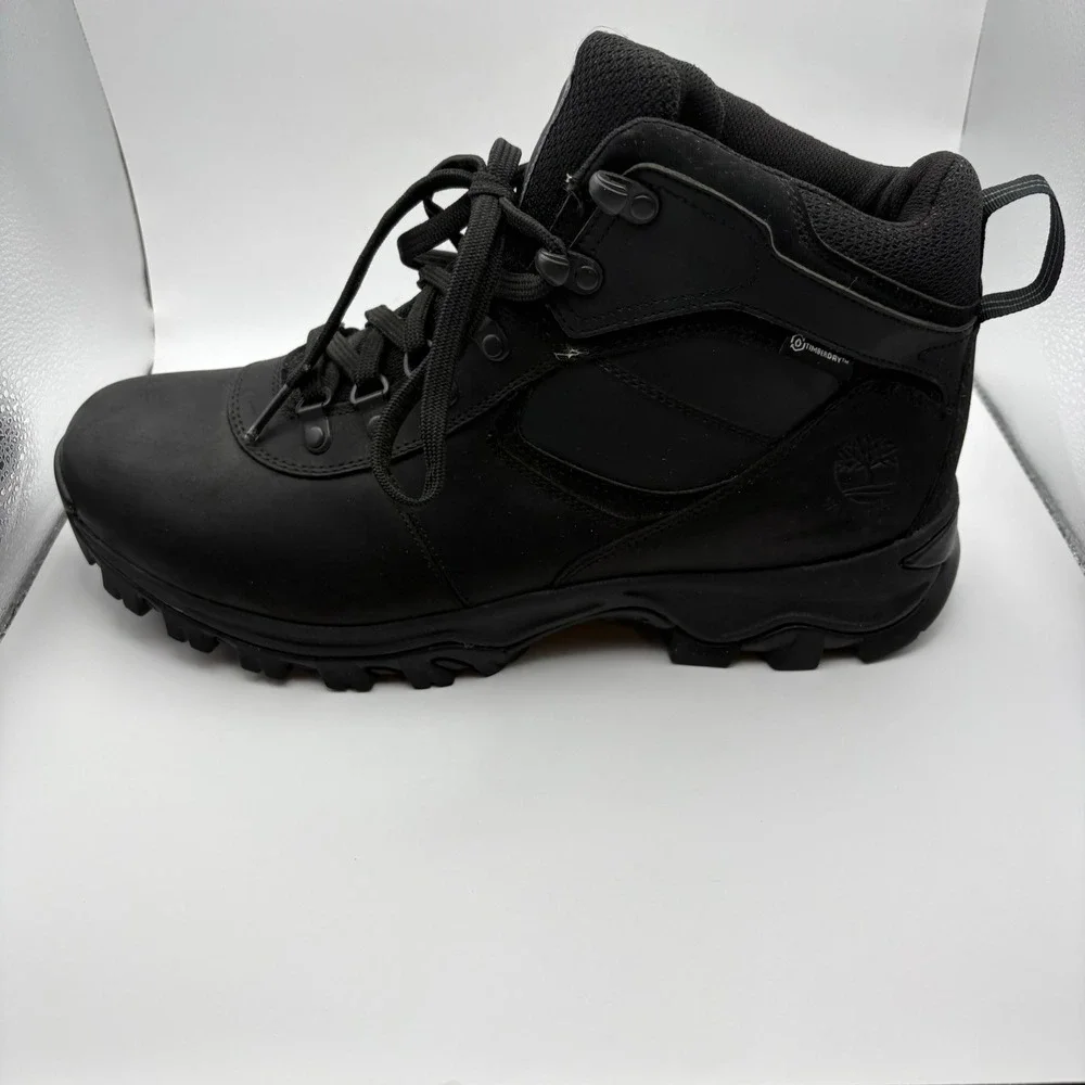 Timberland Mens 11.5 Mt Maddsen Hiking Boots Black Mid Top TimberDRY AntiFatigue